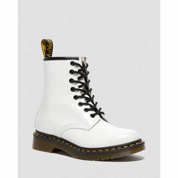 Dr Martens 1460 Patent Kožené Lace Up - Biele Cizmy Damske, D209SK